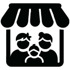 Icon representing our small family-run workshop crafting handmade wooden dog crates.